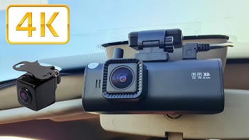 REDTIGER 4K Dual Dash Cam Built-in WiFi GPS : True 4K Dash cam ✔