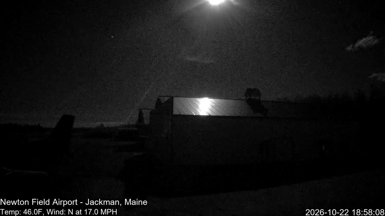 Newton Field Airport, Jackman, Maine – Left Camera — Jackman, ME live camera thumbnail