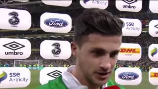 Republic of Ireland v Germany - Post Match Interview - Shane Long (8/10/15)