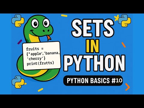 SETS in Python | Python for Beginners #python #pythonprogramming #pythontutorial