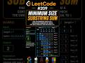 Minimum size substring sum #coding #programming #dsa #java #trendingshorts