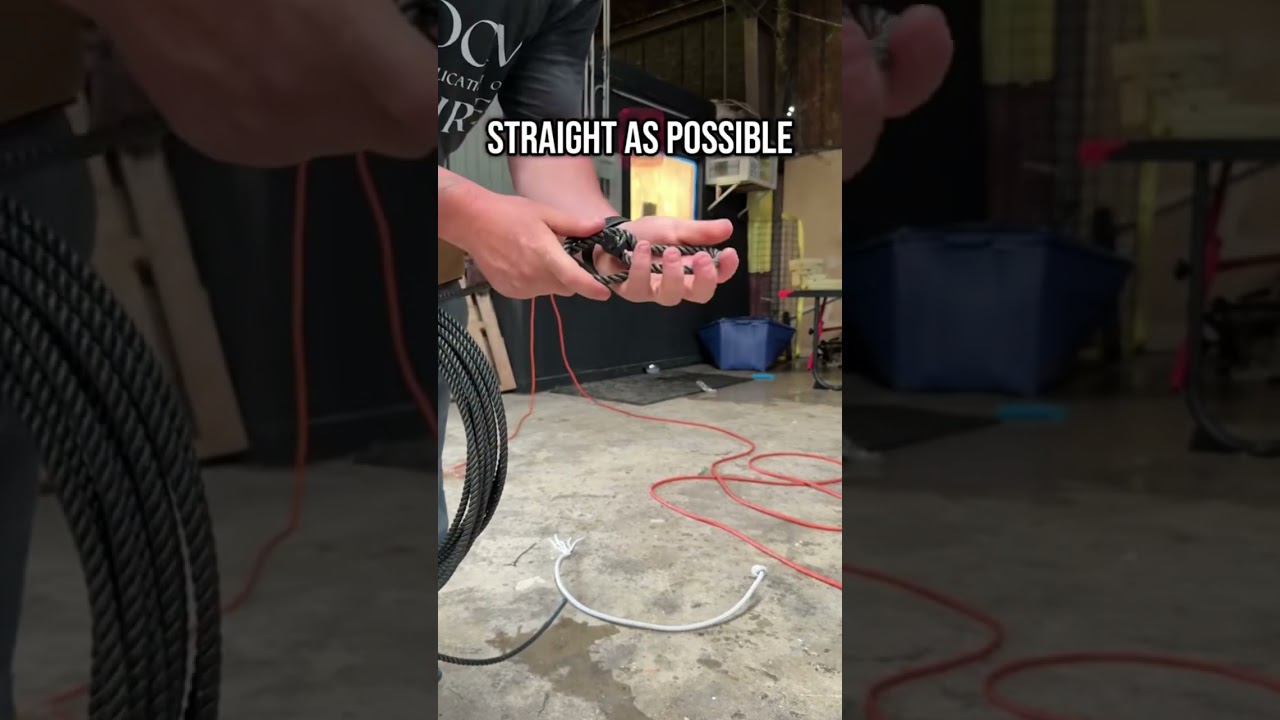 The spade is a lead weighted 3 strand poly ranch rope! 