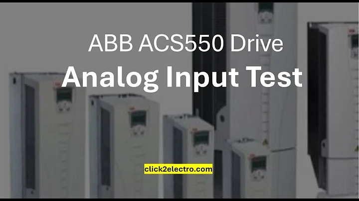 How to test analog input AI in ABB ACS550 drive?