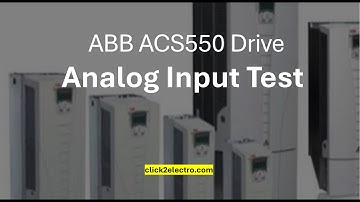 How to test analog input AI in ABB ACS550 drive?