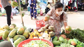 Market show, Buy Thai mango and Sdao to make salad / Sdao and mango salad recipe