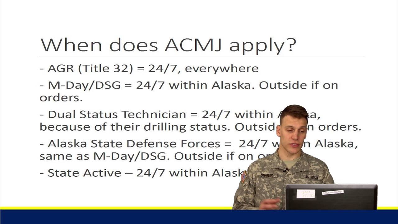 Alaska Code of Military Justice training video - YouTube