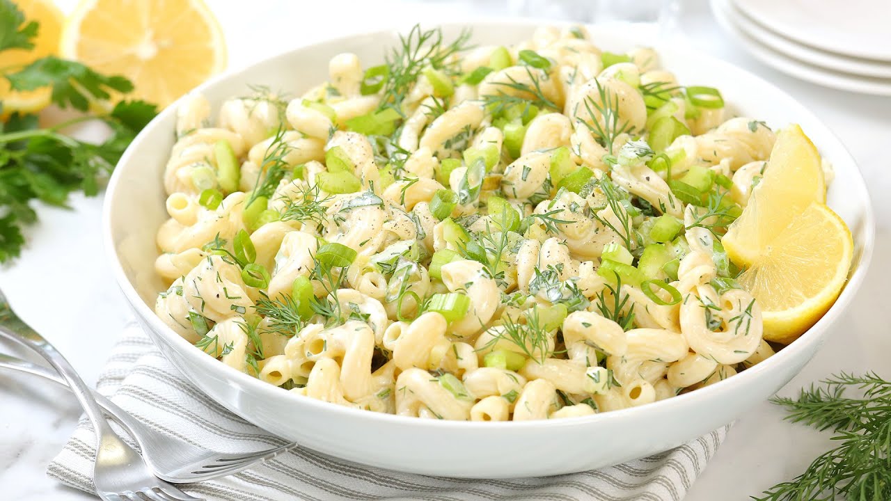 Fresh Pasta Salad with Lemon & Herbs | 20 Minute Summer Meal Prep Recipe | The Domestic Geek