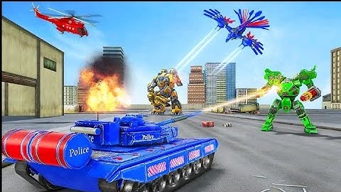 Flying Eagle Police Tank Robot Transformation || Robot Car Transform Game || Chari Games