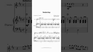 Yesterday | The Beatles | Violin Sheet Music + Chords