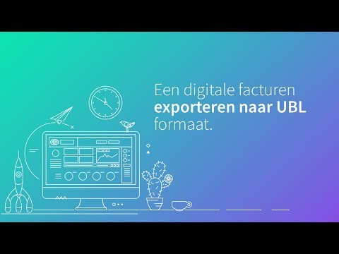 Een digitale factuur exporteren naar UBL formaat.