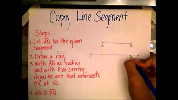 How to Copy a Line Segment Using a Compass