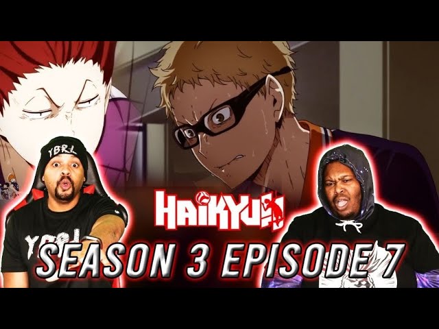 Haikyuu episode 4 season 3 tsukishima block reaction BEST EPISODE EVAH