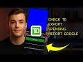 How To Export A Spending Report To Google Sheets From TD Bank For Last 30 Days 2026 (EASY GUIDE)