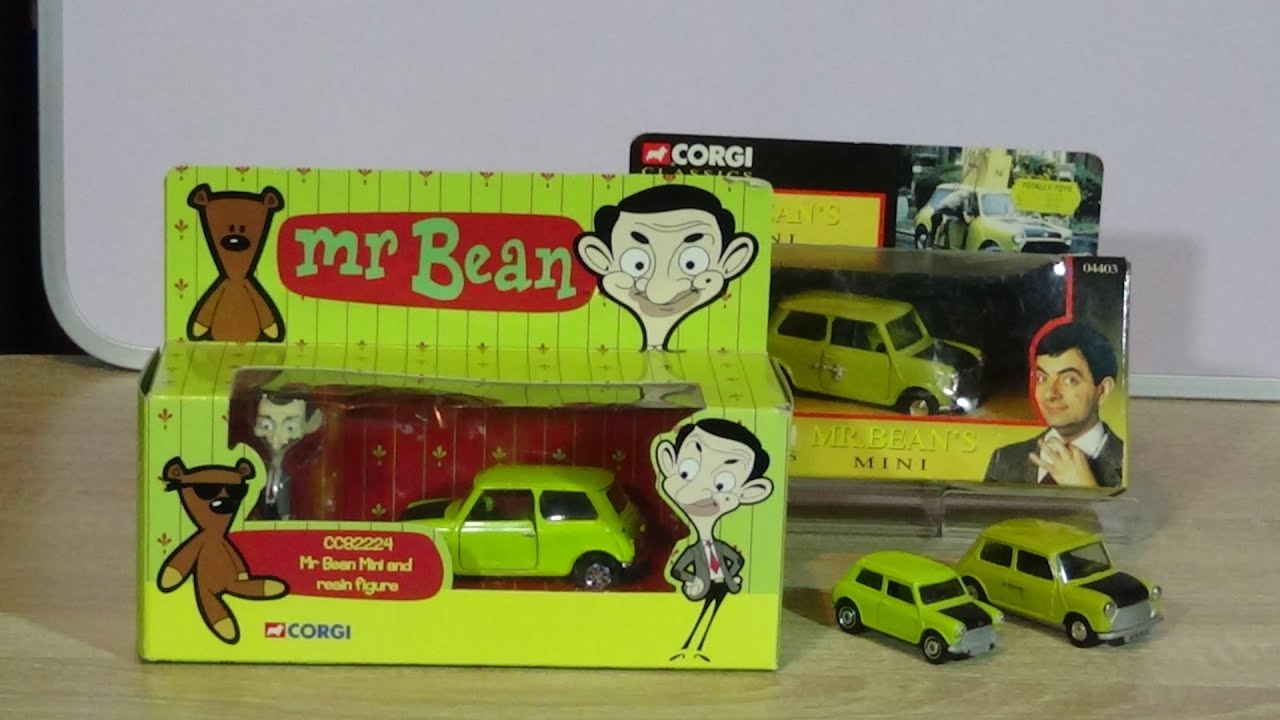 Mr Beans Mini diecast models by Corgi and Matchbox.