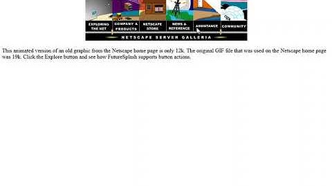 Welcome to Netscape flash animation in 1996