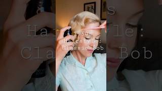 Styling a 1950s pin curl set on a bob haircut #hairtutorial #vintage #1950s