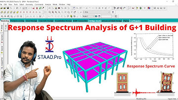 Response spectrum analysis of G+1 Building by Staad Pro software| Building design |civil engineering