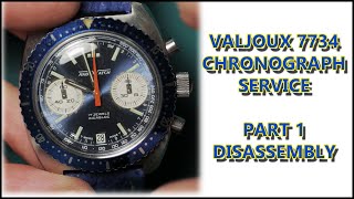 1970&#39;s Valjoux 7734 Chronograph Service - Disassembly