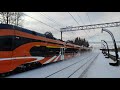 [4K]  Штадлер дизель-поезд проносится мимо ст. Кехра / [4K] Stadler DMU at Kehra on high speed