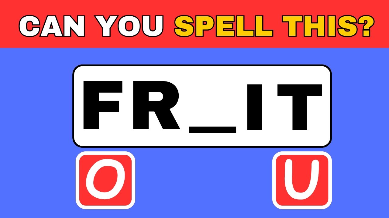 Can You Guess The WORD Without Vowels? 🤔🧠✅ | Spelling Quiz | QuizChampionZone