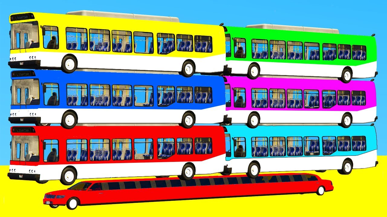 LEARN COLORS with BUS & Cars - Spiderman Cartoon 3D w Superheroes for  babies and kids! - YouTube