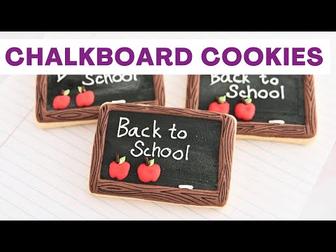 Chalkboard Cookies, Back To School Cookies ✏️📄🏫🍎