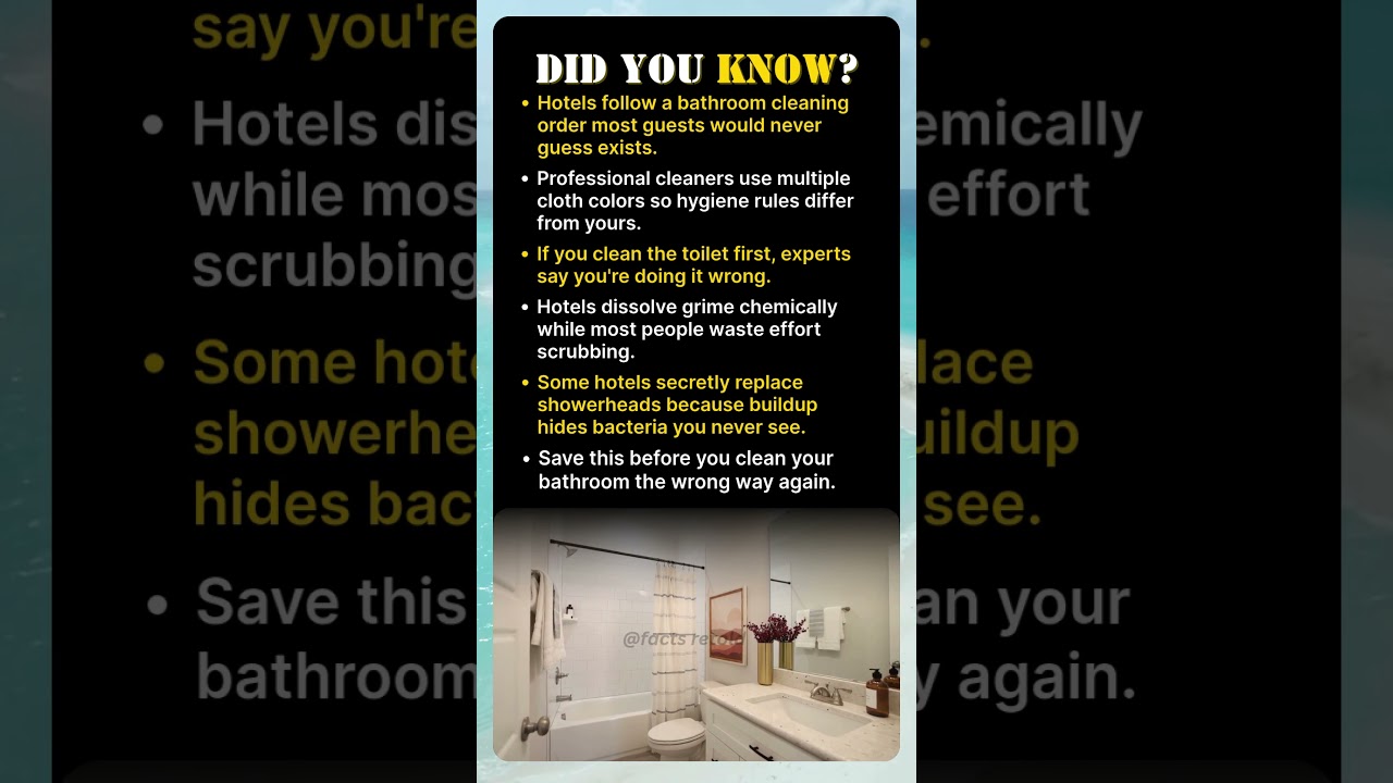 Hotels Don’t Clean Bathrooms Your Way