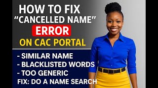 Fix Invalid Name Error On The CAC Portal | Business Name Registration 2025