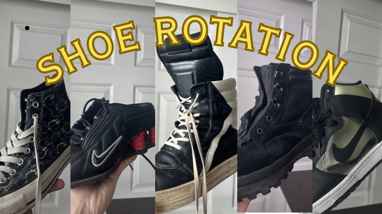 my shoe rotation + shoe collection video - YouTube