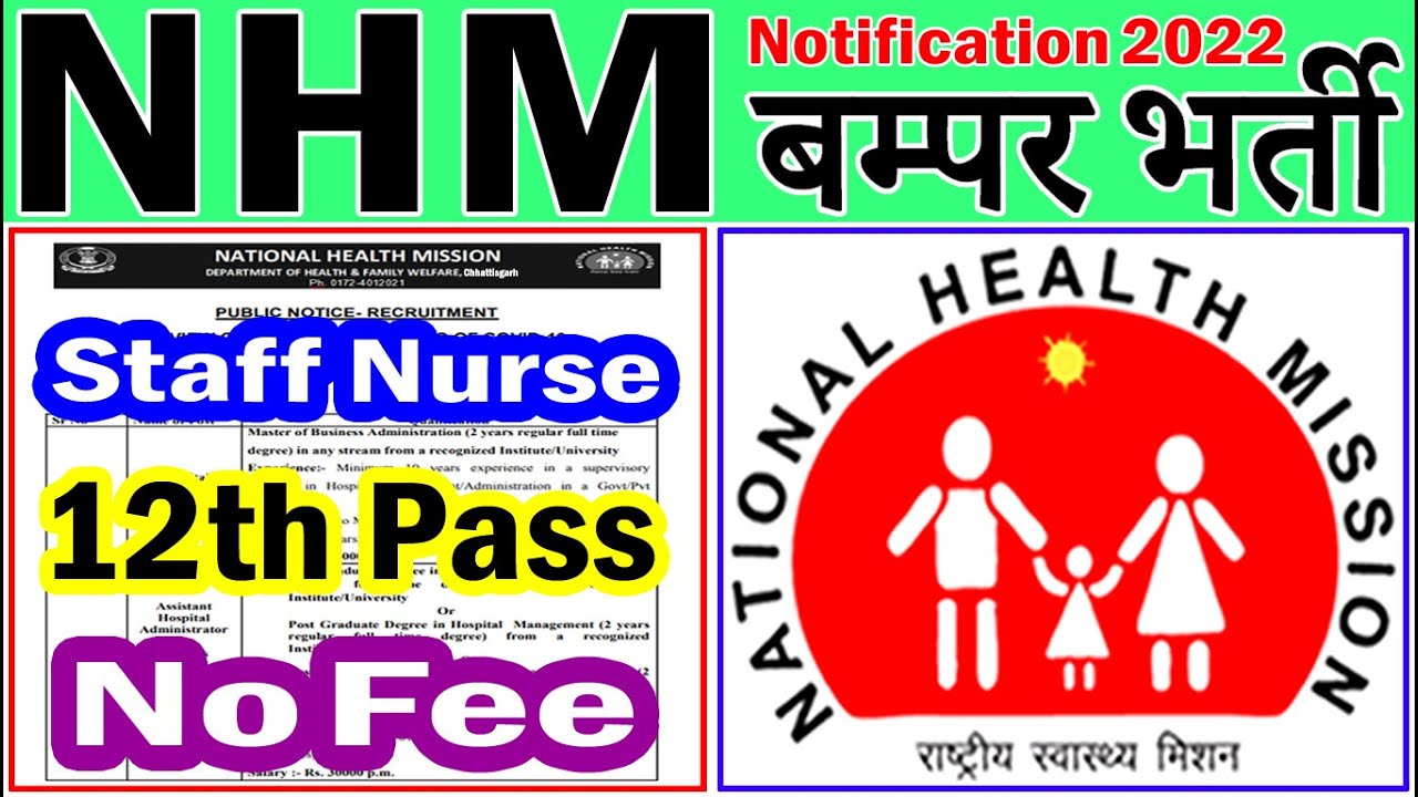 NHM में फिर आयी बड़ी भर्ती (राष्ट्रीय स्वास्थ्य मिशन Recruitment 2021 Advertisement)