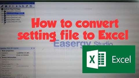 How to Export setting file in Easergy studio?
