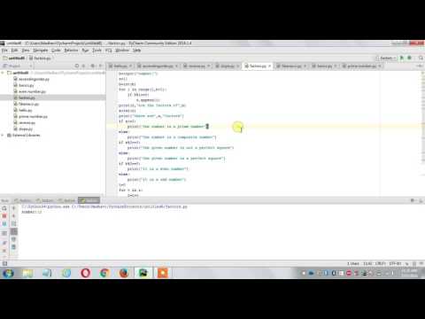 writing the properties of a given number using python!!(different functions)