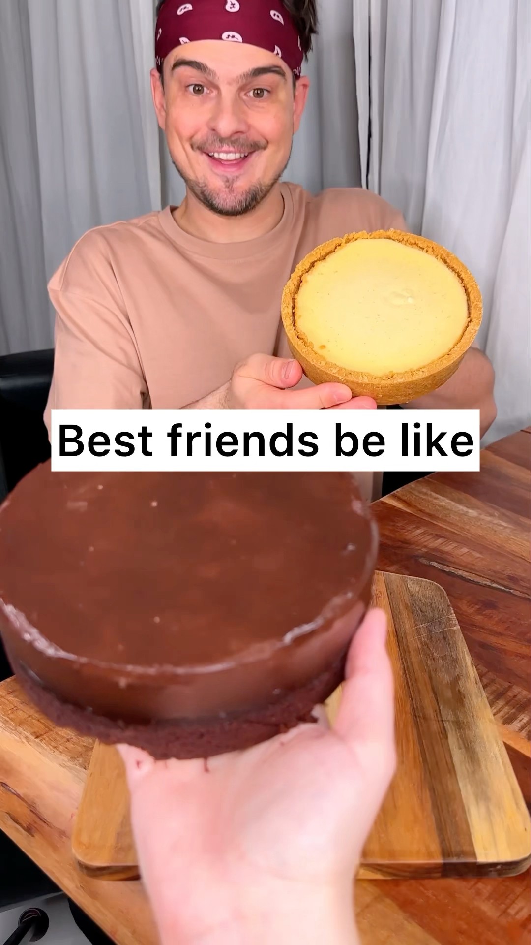 How to share CHOCOLATE and VANILLA cake with your best friend properly??❤️?| CHEFKOUDY