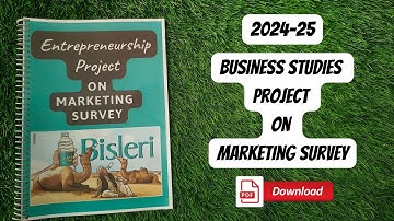 Marketing Management Project || Bisleri || Business Studies Project || Class 12 || With PDF