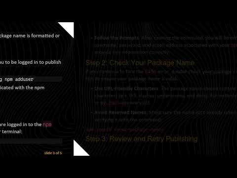 Troubleshooting npm Publish Errors: A Simple Guide to Fixing E404 and ENEEDAUTH