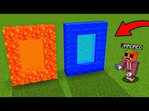 Encontré Portales de AGUA y LAVA en Minecraft!