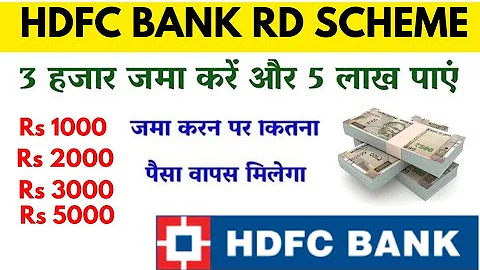 HDFC bank Recurring deposit interest rate 2025| HDFC bank RD scheme interest rate| HDFC RD Kiya hai💸