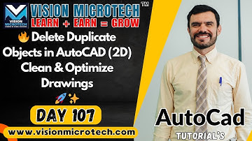 🔥 Delete Duplicate Objects in AutoCAD (2D) Clean & Optimize Drawings 🚀 ✨