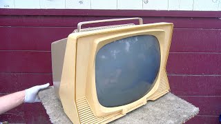 Sylvania Dualette 1960 Black and White TV Analysis For Repair Restore