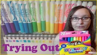 Trying Out Cra-Z-Art Hot & Bright Markers 