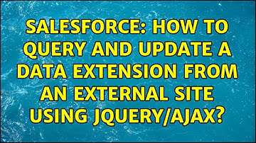 Salesforce: How to query and update a Data Extension from an external site using JQuery/Ajax?