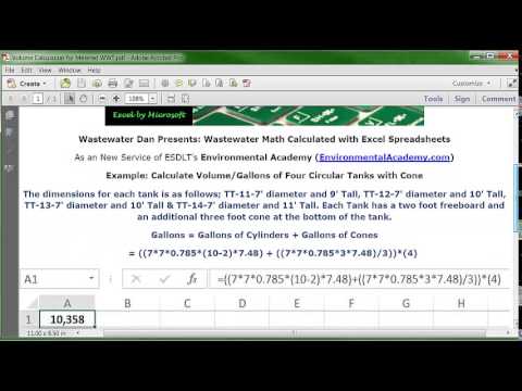 Calculate Gallons of Circular Tank with Cone