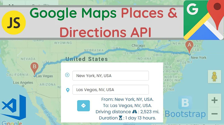 Javascript Google Map Directions API & Places API Project🔥 - [2022] | Google Map Javascript Tutorial