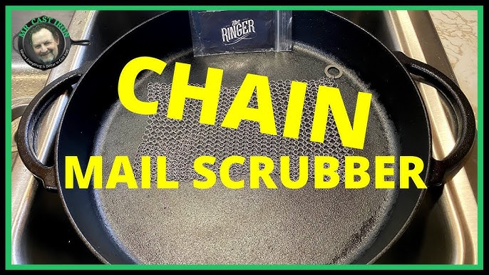 Washing A Cast Iron Pan (Chain Mail ScrubberFour Years Later) 