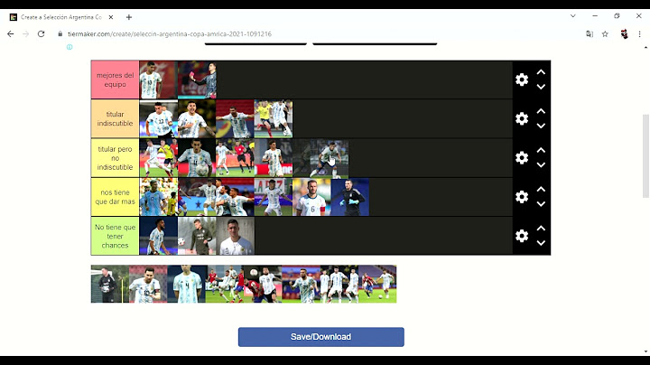 Tierlist seleccion argentina copa america 2021