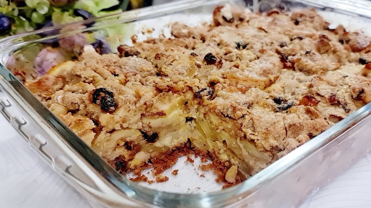 Не нужно замешивать тесто и пшеничную муку! Самый вкусный фруктовый пирог!