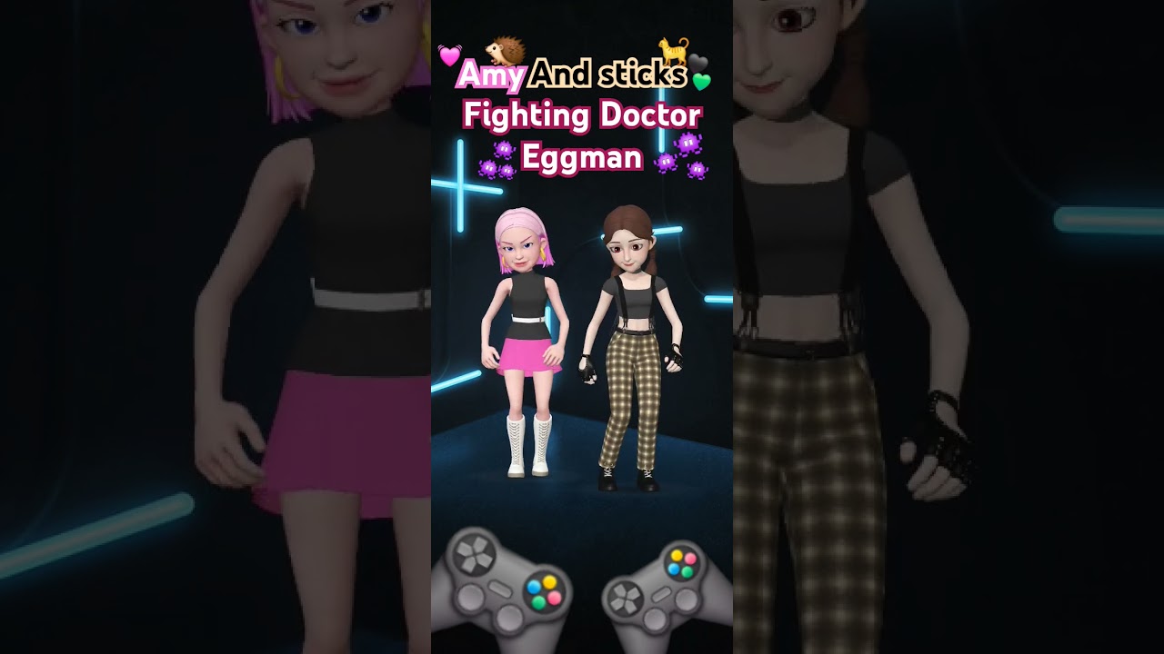 💓🦔 Amy and sticks 🐈💚🖤fighting Doctor Eggman 👾👾👾🎮🎮November 10, 2024