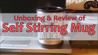Unboxing &amp; testing Double Insulated Self Stirring Mug 400ml Electric Coffee Cup - BLACK