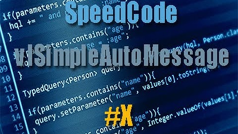 SpeedCode » vISimpleAutoMessage, plugin de auto mensagens