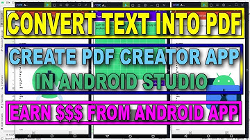 #How to #Create #PDF #Creator #App in #Android #Studio | #Convert #Text into PDF #File | #Tutorials
